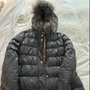 Women Long Puffer Hooded Jacket